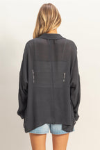 LIGHTWEIGHT BUTTON DOWN BLOUSE