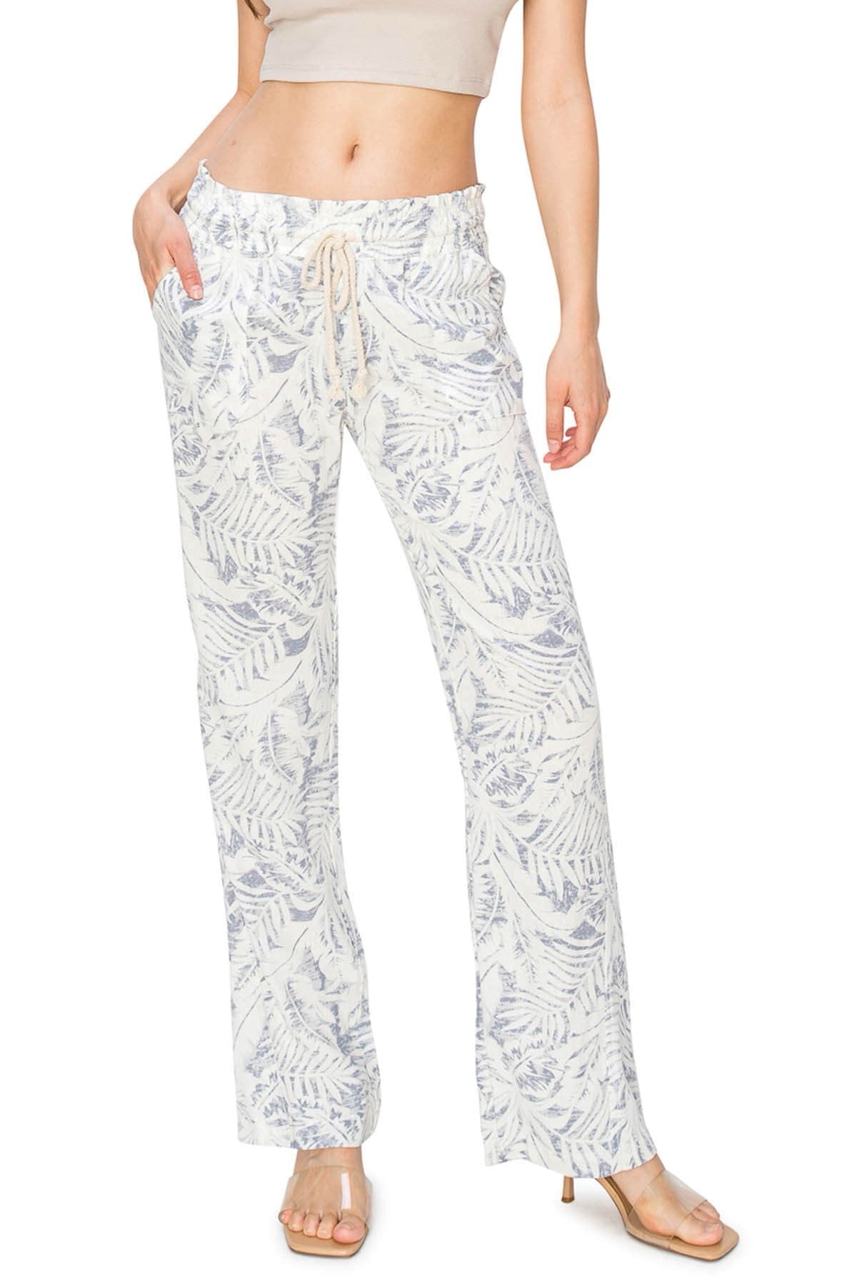 PALM LINEN PANTS