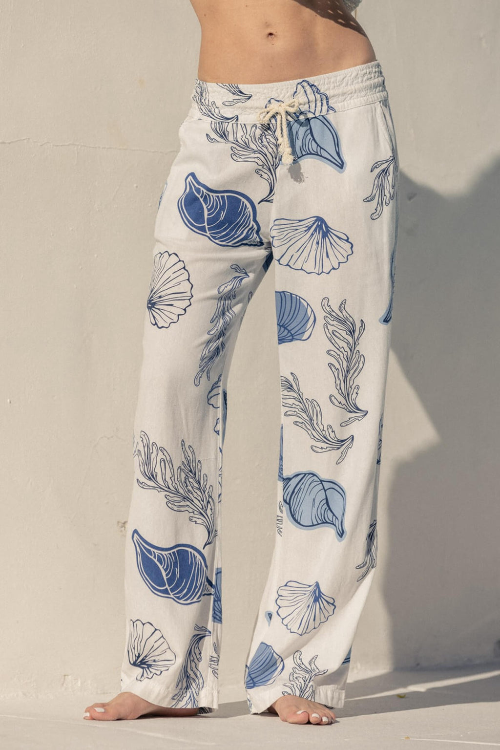 LYLA LINEN PULL-ON PANTS
