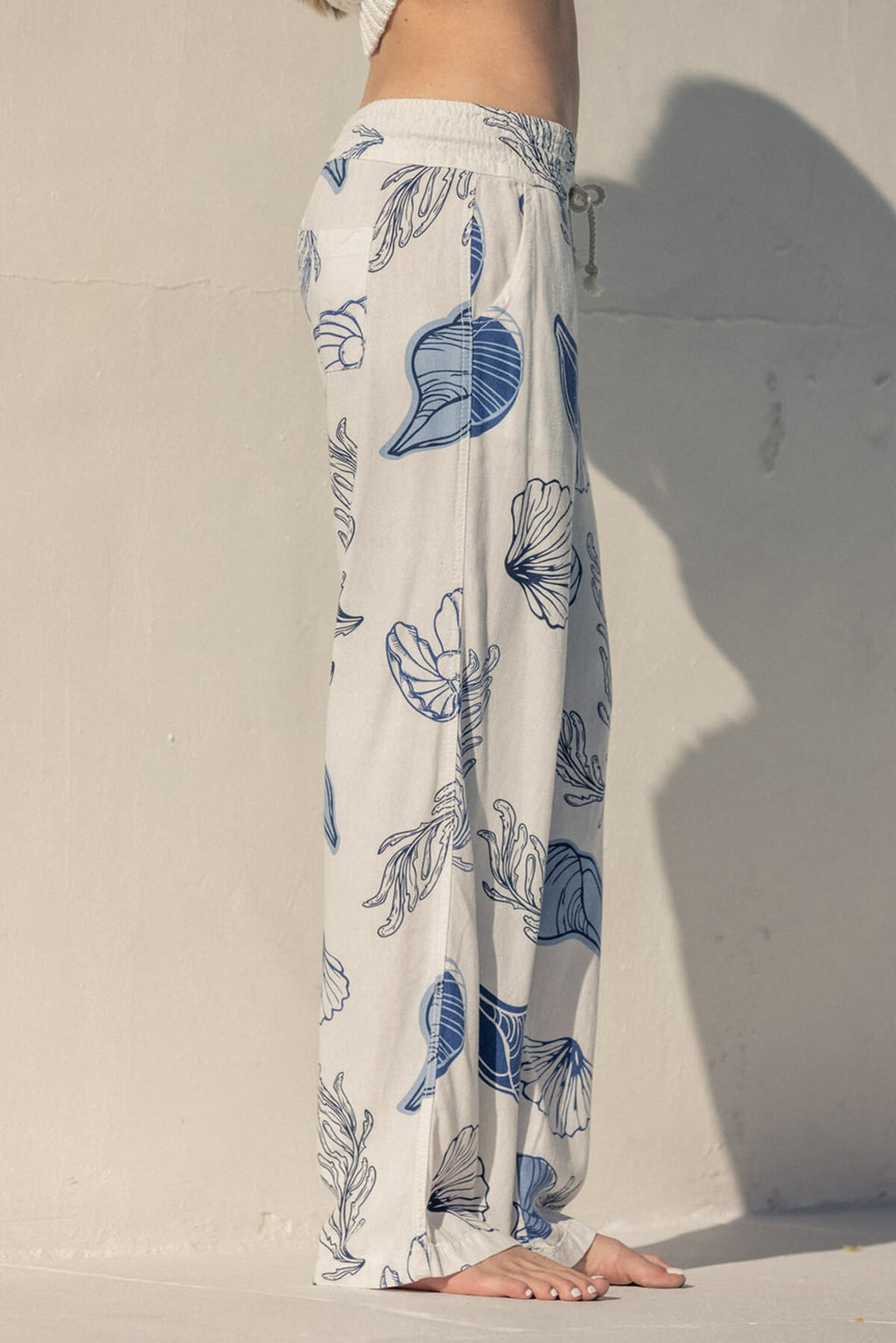 LYLA LINEN PULL-ON PANTS