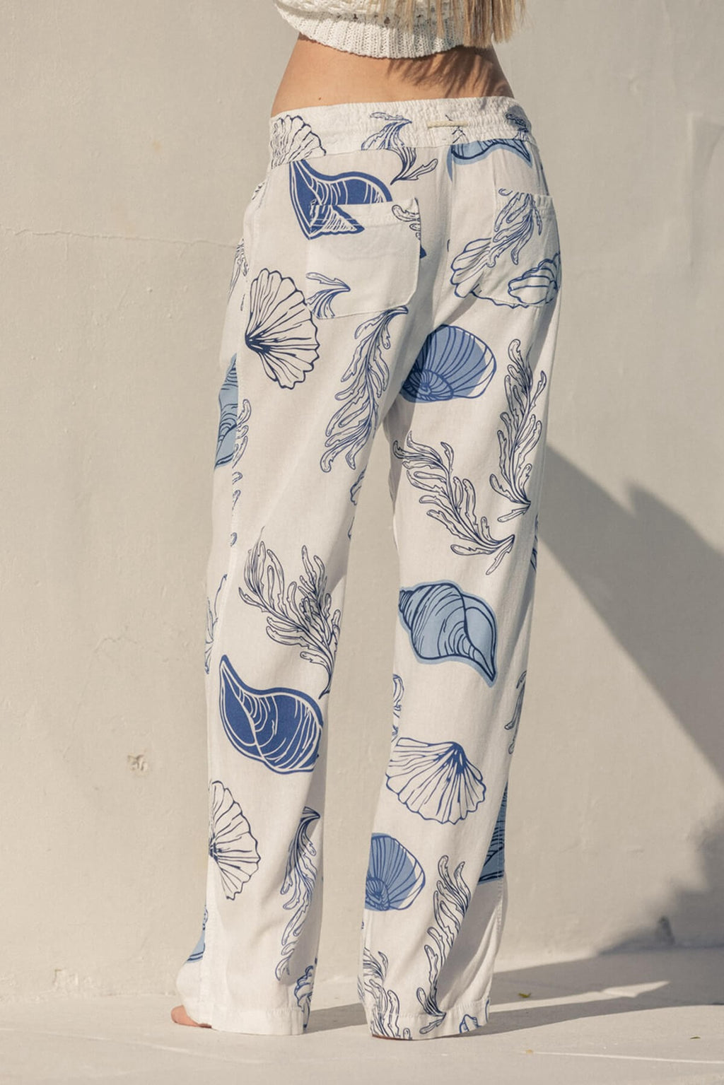 LYLA LINEN PULL-ON PANTS