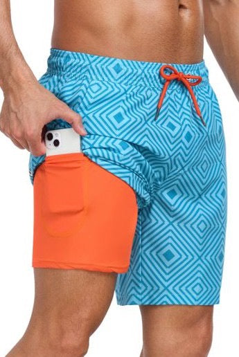 OCEAN 17'' 2 IN 1 SWIM SHORTS