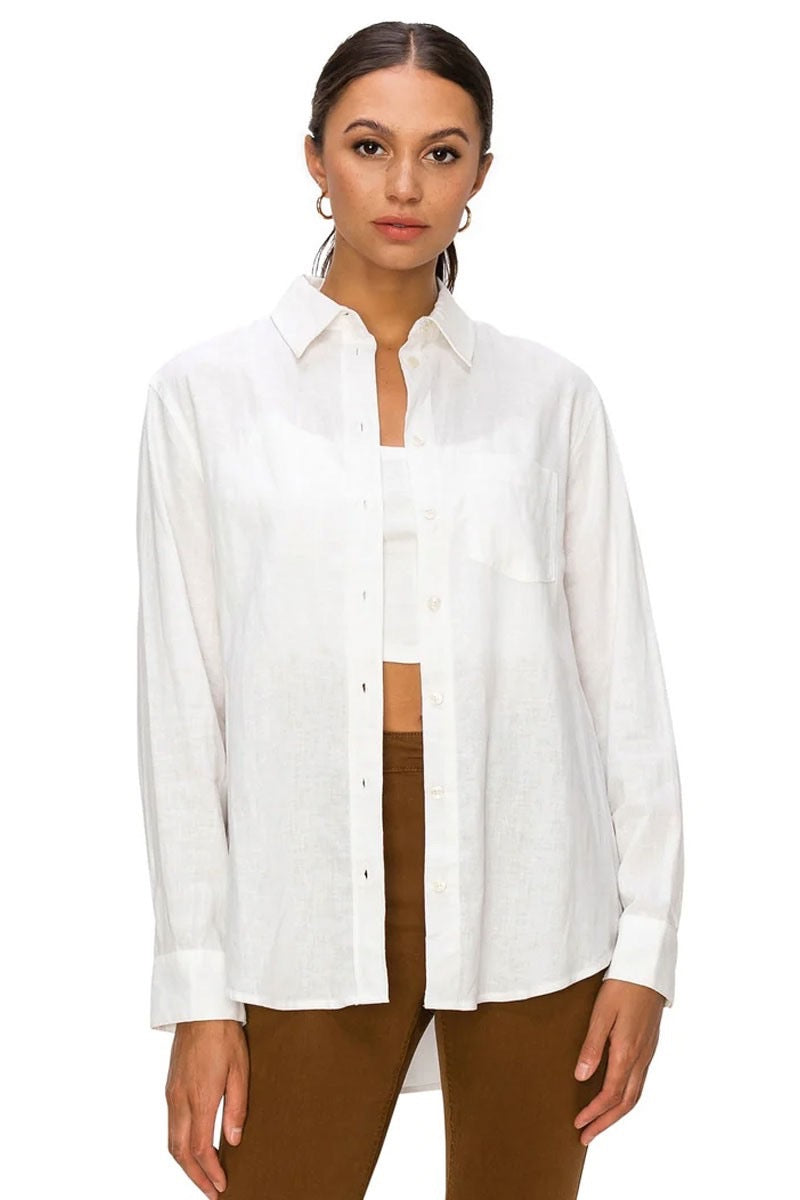 RELAXED FIT LINEN SHIRT