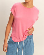 Relaxed Dolman Short Sleeve Top