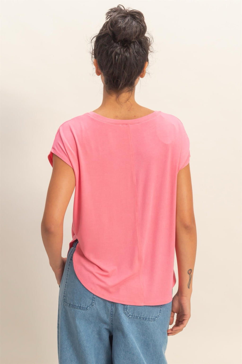 Relaxed Dolman Short Sleeve Top
