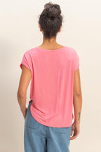 Relaxed Dolman Short Sleeve Top