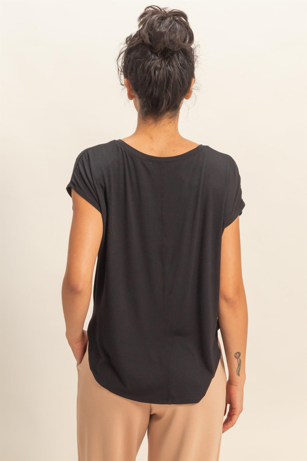 Relaxed Dolman Short Sleeve Top