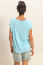 Relaxed Dolman Short Sleeve Top