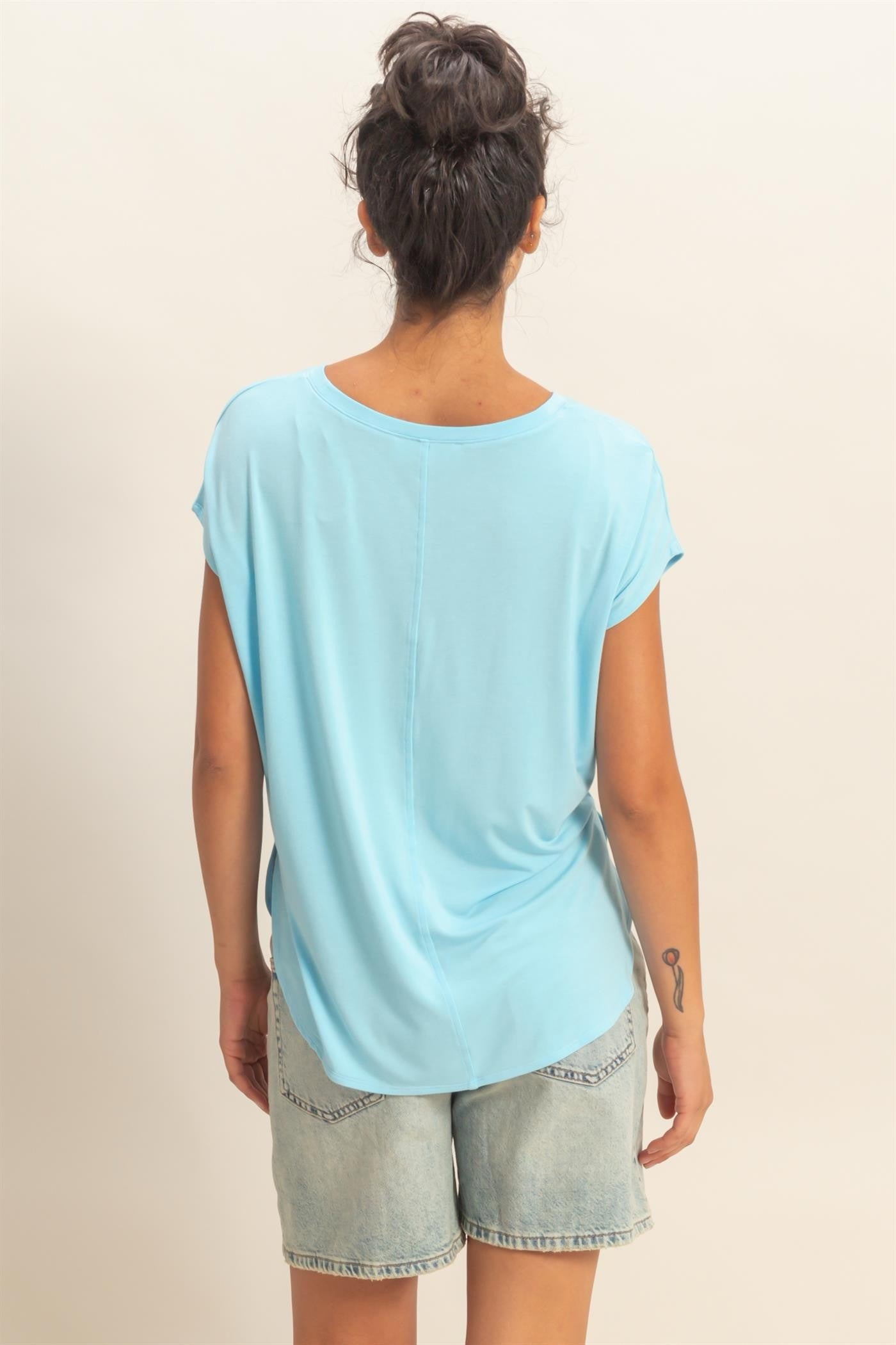 Relaxed Dolman Short Sleeve Top