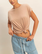 Relaxed Dolman Short Sleeve Top