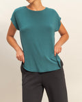 Relaxed Dolman Short Sleeve Top