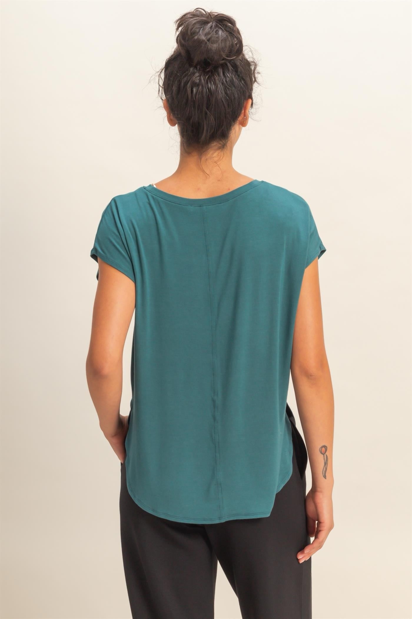 Relaxed Dolman Short Sleeve Top
