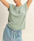 Relaxed Dolman Short Sleeve Top