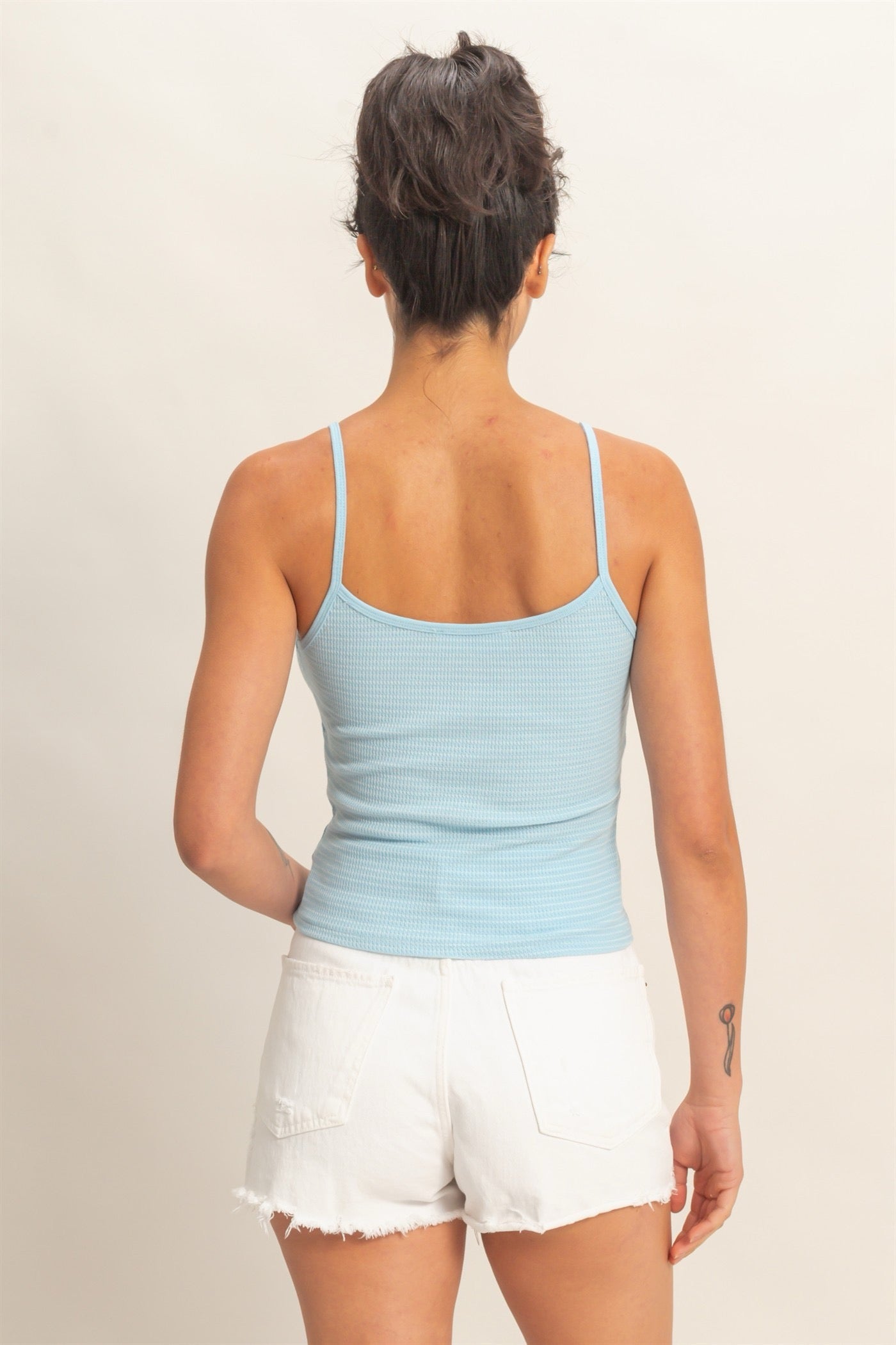 SNAP-BUTTON HENLEY CAMI