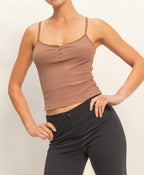 SNAP-BUTTON HENLEY CAMI