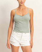 SNAP-BUTTON HENLEY CAMI