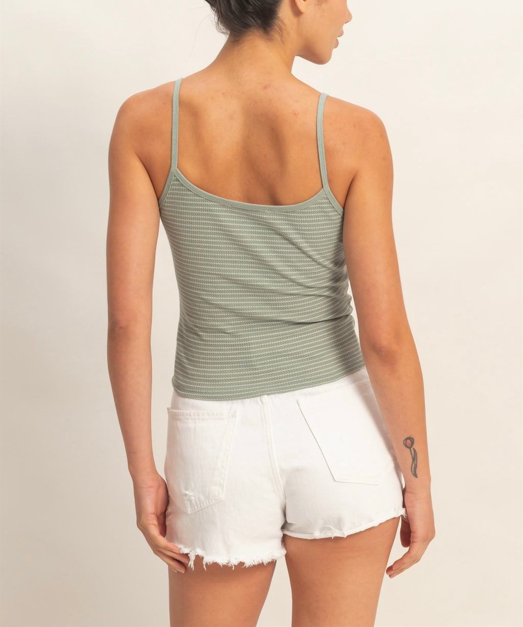 SNAP-BUTTON HENLEY CAMI