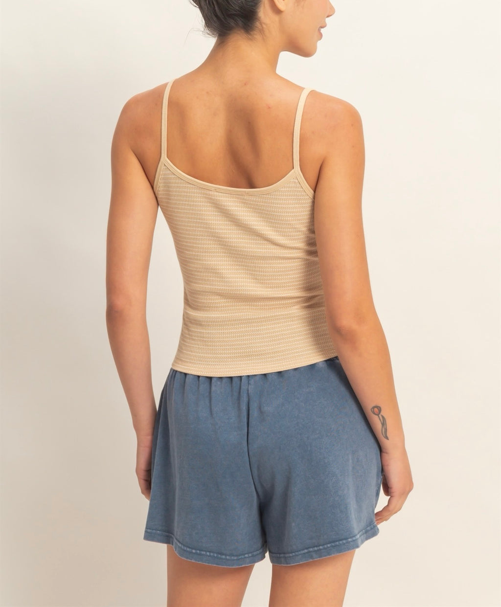 SNAP-BUTTON HENLEY CAMI