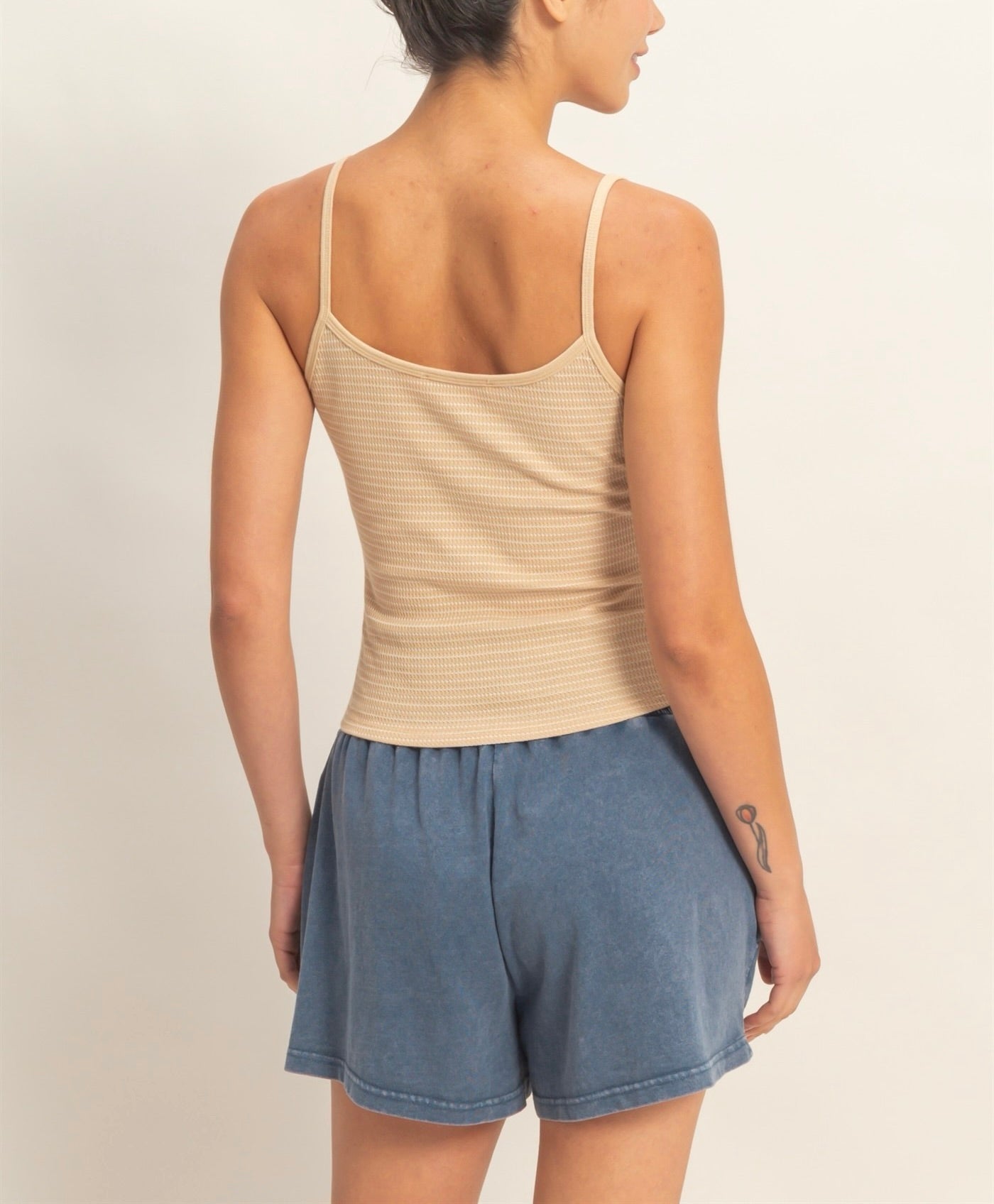 SNAP-BUTTON HENLEY CAMI