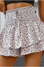 BOHO FLORAL SKORT RUFFLE