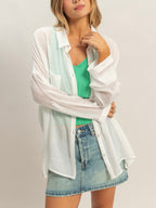LIGHTWEIGHT BUTTON DOWN BLOUSE