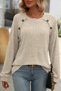 BUTTON DETAIL SOFT SWEATER IVORY