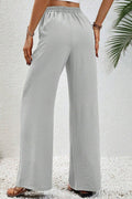WIDE LEG PANTS W/POCKETS LIGHT GREY