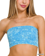 WASHED RIBBED SEAMLESS TUBE TOP