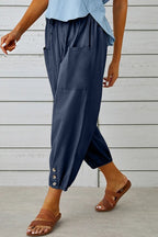 3 BUTTON POCKET TROUSERS NAVY