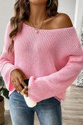 RELAXED FIT KNIT SWEATER PINK