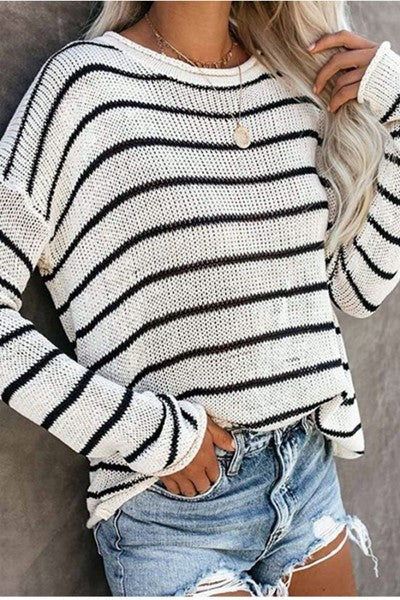 STRIPE KNIT SWEATER