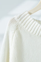 BOAT-NECK KNIT SWEATER