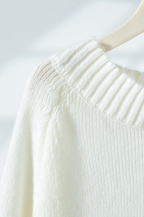 BOAT-NECK KNIT SWEATER