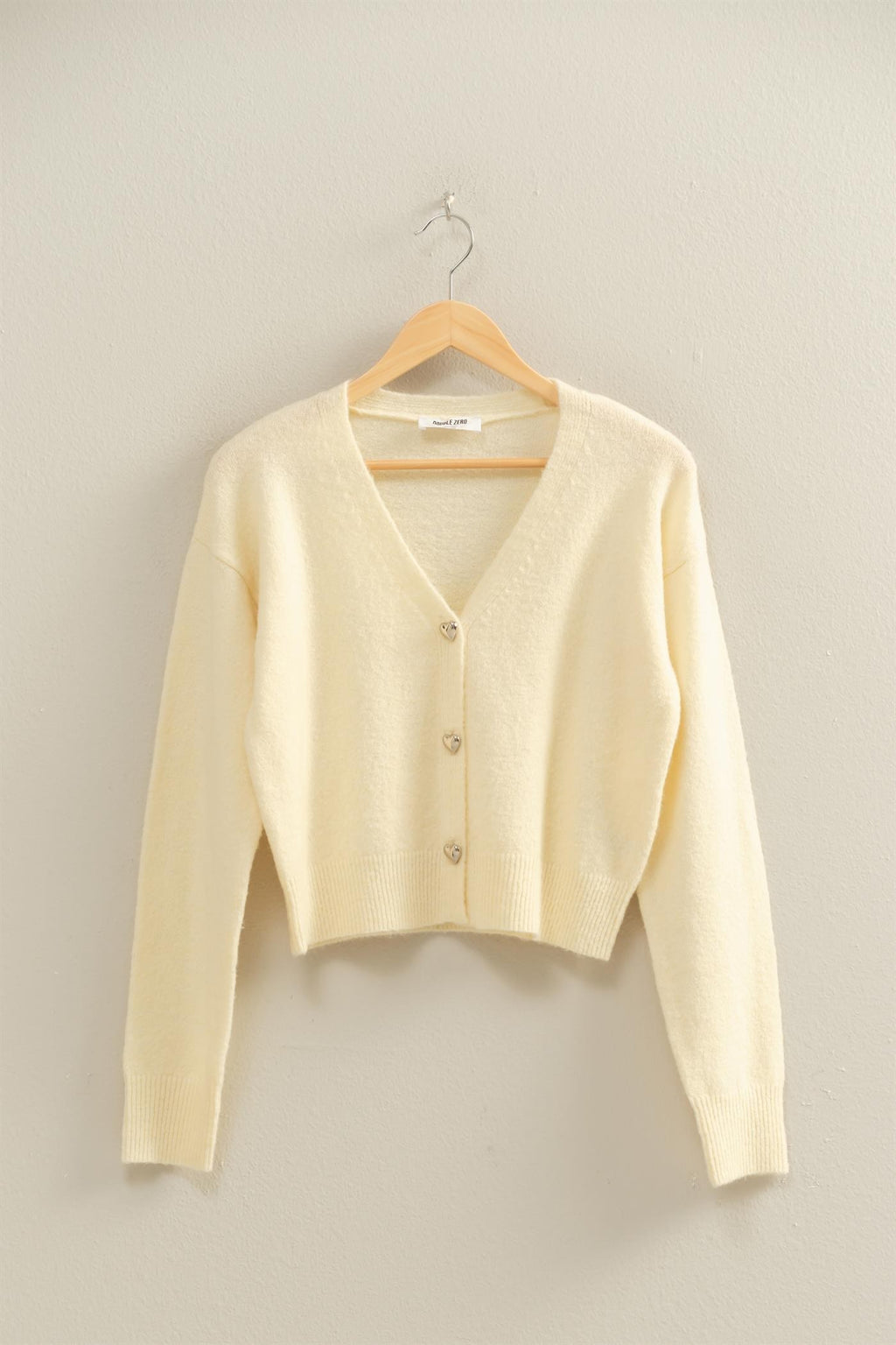 Heart Button Cardigan Sweater