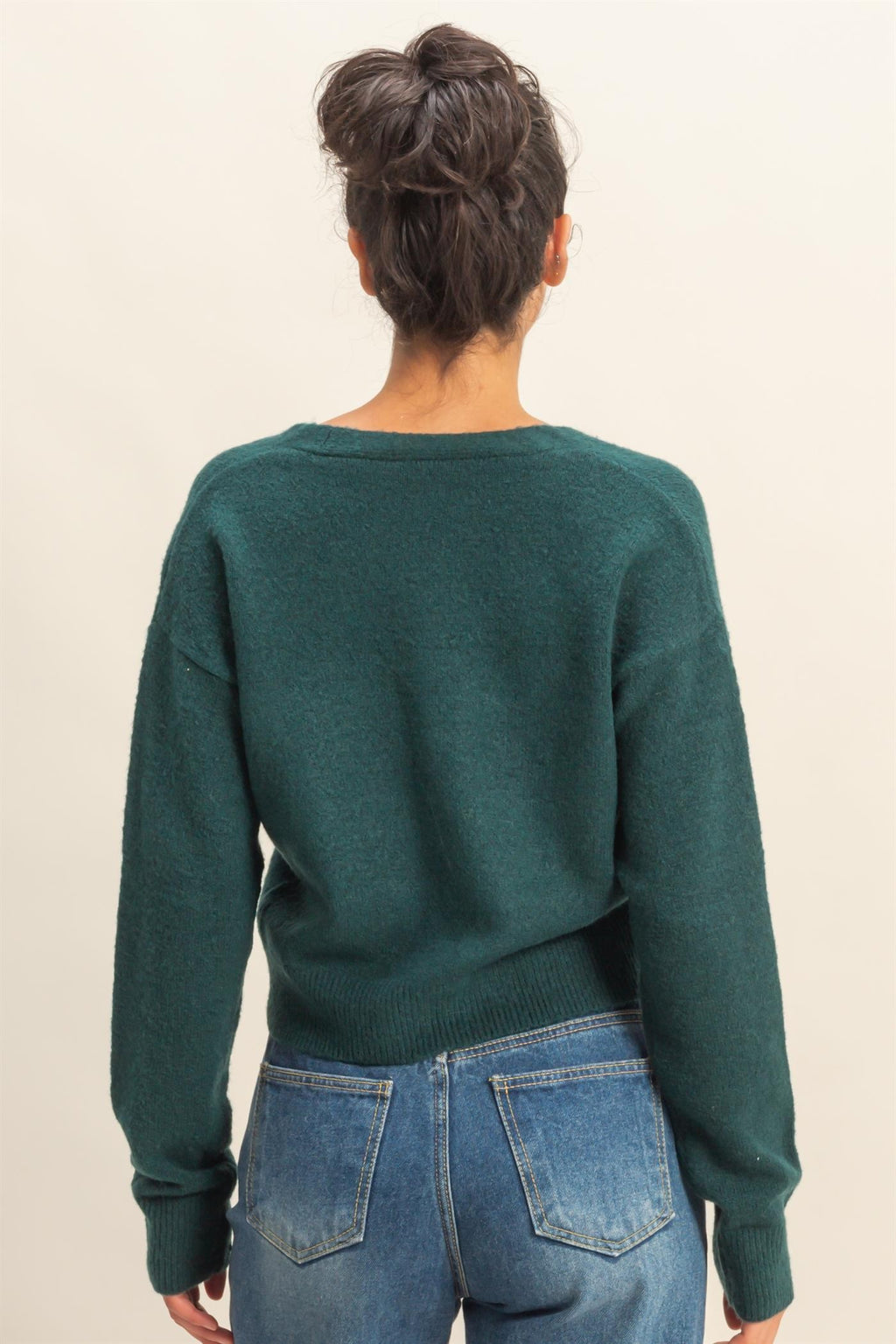 Heart Button Cardigan Sweater