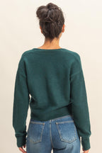 Heart Button Cardigan Sweater