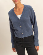 Heart Button Cardigan Sweater