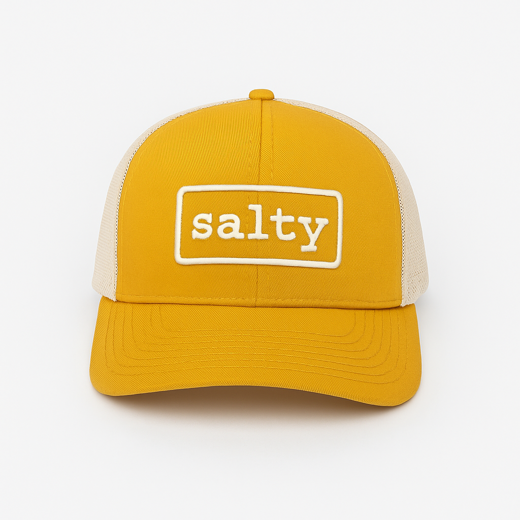 SALTY TRUCKER HAT MUSTARD