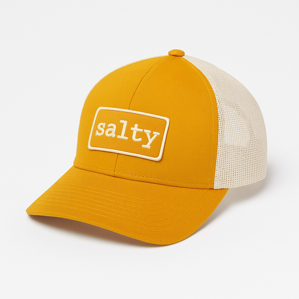 SALTY TRUCKER HAT MUSTARD
